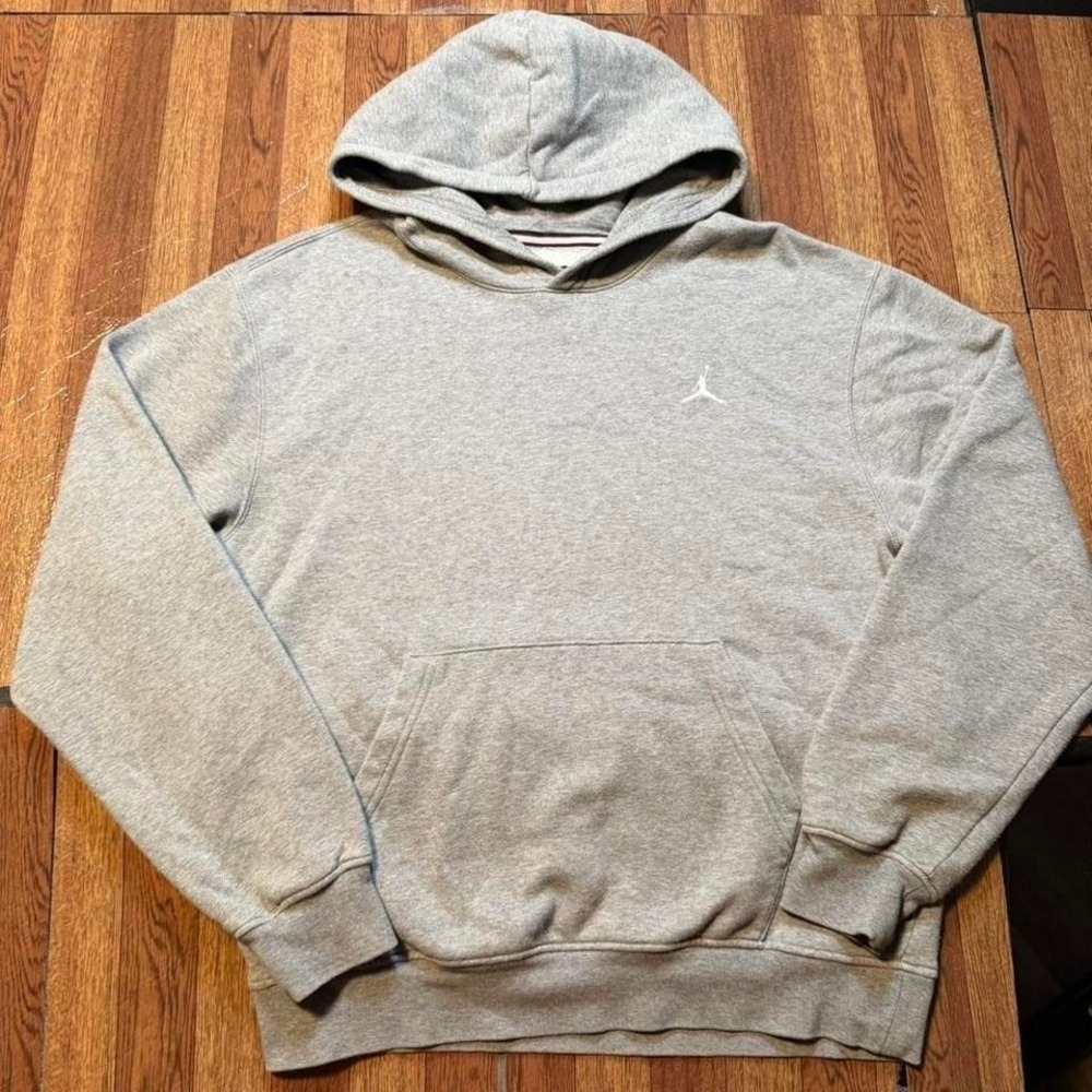 Jordan Grey Fleece Retro Tech Sportswear Hoodie Small